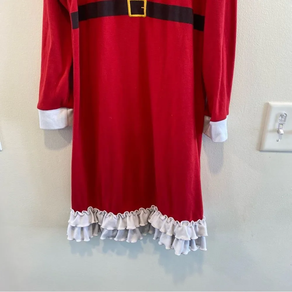 Hanna Andersson Christmas Nightgown Elf Santa Mrs.Claus Red Size 130 8 Ruffle